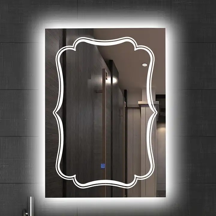 Hot Selling Touch Switch Modern IP44 Sandblasted Anti-fog LED Bathroom Mirror with Light